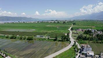 Fields and villages in Dali, Yunnan, China. video