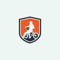 logotipo de bicicleta de montaña vector