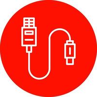 Usb Cable Vector Icon Design