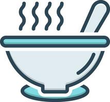 color icon for soup vector