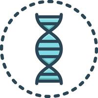 color icon for dna vector