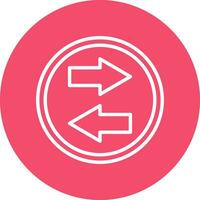 Two Way Arrow Vector Icon Design