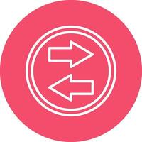 Two Way Arrow Vector Icon Design