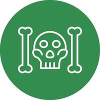 Skull And Bones Vector Icon Design