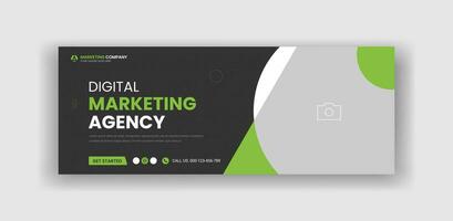 digital márketing agencia social medios de comunicación cubrir bandera modelo vector