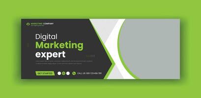 Digital Marketing Agency Social Media Cover Banner Template vector