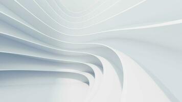 Abstract white curve geometry background, 3d rendering. video