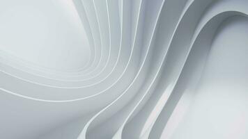 Abstract white curve geometry background, 3d rendering. video