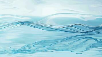 Flowing transparent cloth on water surface, 3d rendering. video