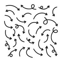 vector de iconos de marca de flecha dibujada a mano