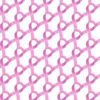 tileable seamless pink ribbon motif texture design supporting breast cancer awareness vector