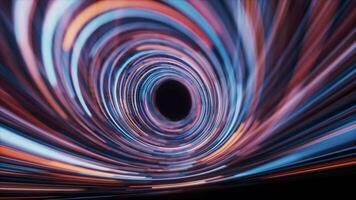 Flowing lines with digital cyberspace, 3d rendering. video