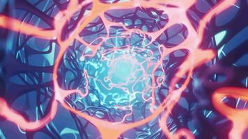 Loop animation of neurological net system, 3d rendering. video