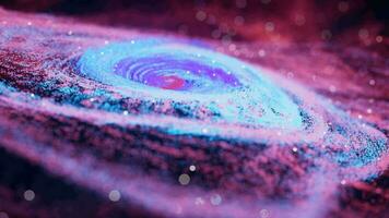 colorida nebulosa com densidade brilhando partículas, 3d Renderização. video