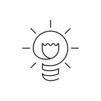 línea icono. lámpara, mínimo, delgado, sencillo y limpio. usado para logo, símbolo, firmar, web, móvil y infografía vector
