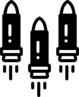 solid icon for bullet vector