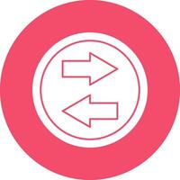 Two Way Arrow Vector Icon Design