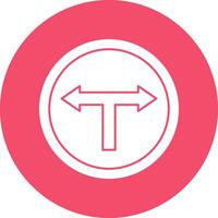 T Junction Vector Icon Design