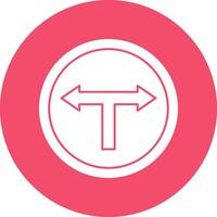 T Junction Vector Icon Design