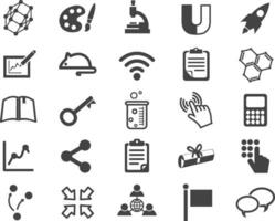 Science Education related icons are simple. With an outline style. Contains wifi, energy, books and others. With the purpose of ui, web, application or software and many others vector