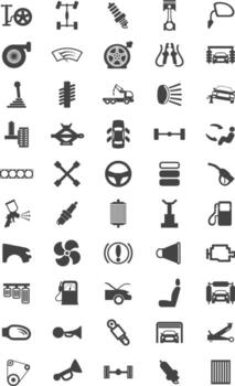 The Auto Service associated icon is simple. With an outline style. Contains car service, tools, maintenance and others. With the purpose of ui, web, application or software and many others vector