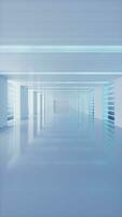 Empty white tunnel, 3d rendering. video