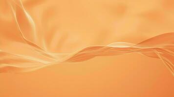 Flowing orange cloth background, 3d rendering. video