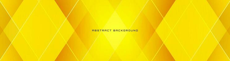 3D yellow geometric abstract background overlap layer on bright space with cutout effect decoration. Modern graphic design element polygon style concept for banner, flyer, card, cover, or brochure vector