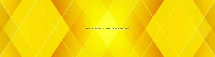 3D yellow geometric abstract background overlap layer on bright space with cutout effect decoration. Modern graphic design element polygon style concept for banner, flyer, card, cover, or brochure vector