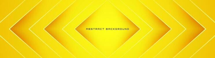 3D yellow geometric abstract background overlap layer on bright space with cutout effect decoration. Modern graphic design element minimal style concept for banner, flyer, card, cover, or brochure vector