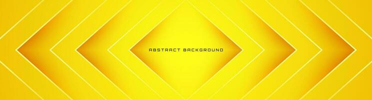 3D yellow geometric abstract background overlap layer on bright space with cutout effect decoration. Modern graphic design element minimal style concept for banner, flyer, card, cover, or brochure vector