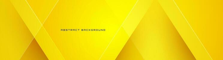 3D yellow geometric abstract background overlap layer on bright space with cutout effect decoration. Modern graphic design element polygon style concept for banner, flyer, card, cover, or brochure vector