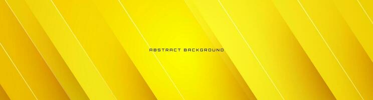 3D yellow geometric abstract background overlap layer on bright space with cutout effect decoration. Modern graphic design element diagonal style concept for banner, flyer, card, cover, or brochure vector