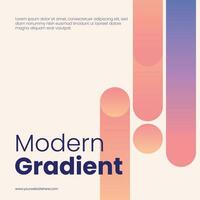 Minimalist cover or banner design for corporate branding, marketing, social media. Simple fluid gradient line with soft colours vector