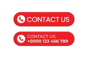 Call us button vector element design template.