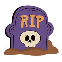 Grave halloween picture illustration vector