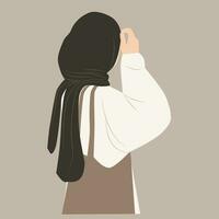 muslimah sin rostro ilustración vector