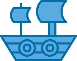 Pirate Ship Vector Icon Design