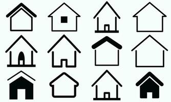 House Icon Set. Home vector illustration symbol. House icons sign,  House and home simple symbols, Houses icons set