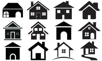 casa icono colocar. hogar vector ilustración símbolo. casa íconos firmar, casa y hogar sencillo símbolos, casas íconos conjunto