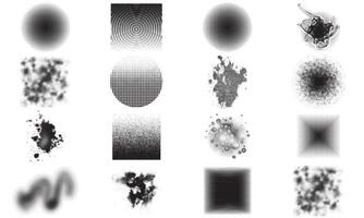 Halftone design elements vector