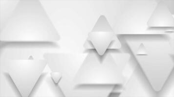 Hi-tech geometric abstract motion background with paper triangles video