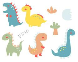 Cute and Colorful Dinosaur Vector Element