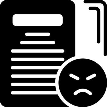 solid icon for complaint vector