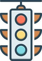 color icono para tráfico vector