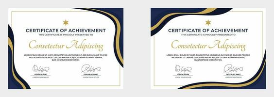 modern certificate of achievement vector template