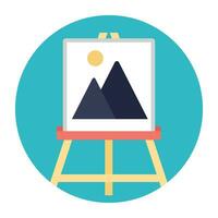 Painting and Digital Art Flat Icons vector