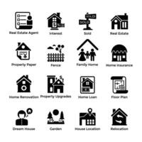 Real Estate Icons Pack vector