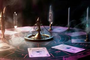 Tarot Card Divination - Unveiling the Future - Generative AI photo