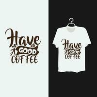 Coffee t shirt template design. vector